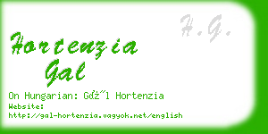 hortenzia gal business card